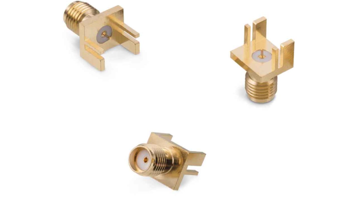 Wurth Elektronik WR-SMA Buchse Koaxialsteckverbinder SMA-Steckverbinder, Kantenmontage, Löt-Anschluss, Standard, Gerade