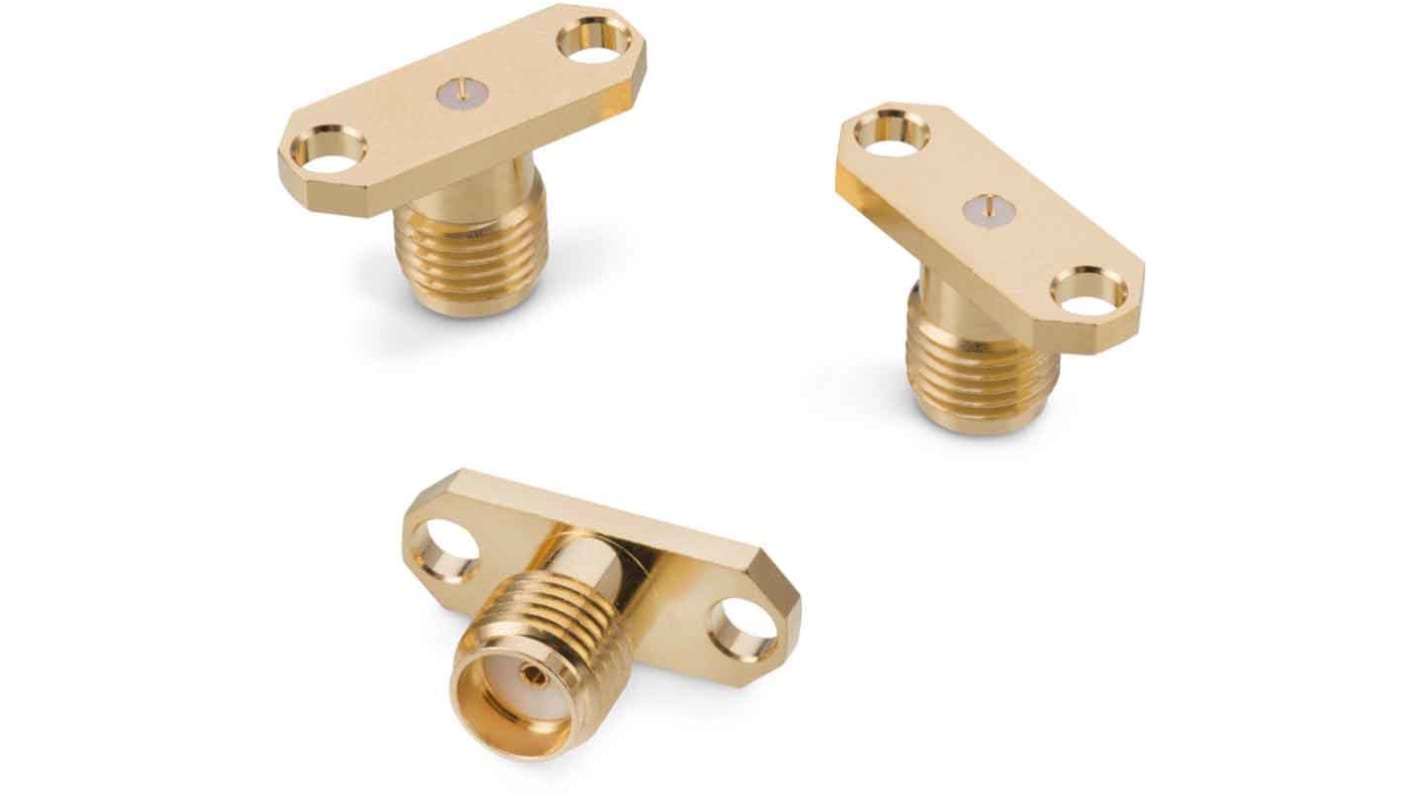 Wurth Elektronik WR-SMA Buchse Koaxialsteckverbinder SMA-Steckverbinder, Flanschmontage, Löt-Anschluss, Standard, Gerade