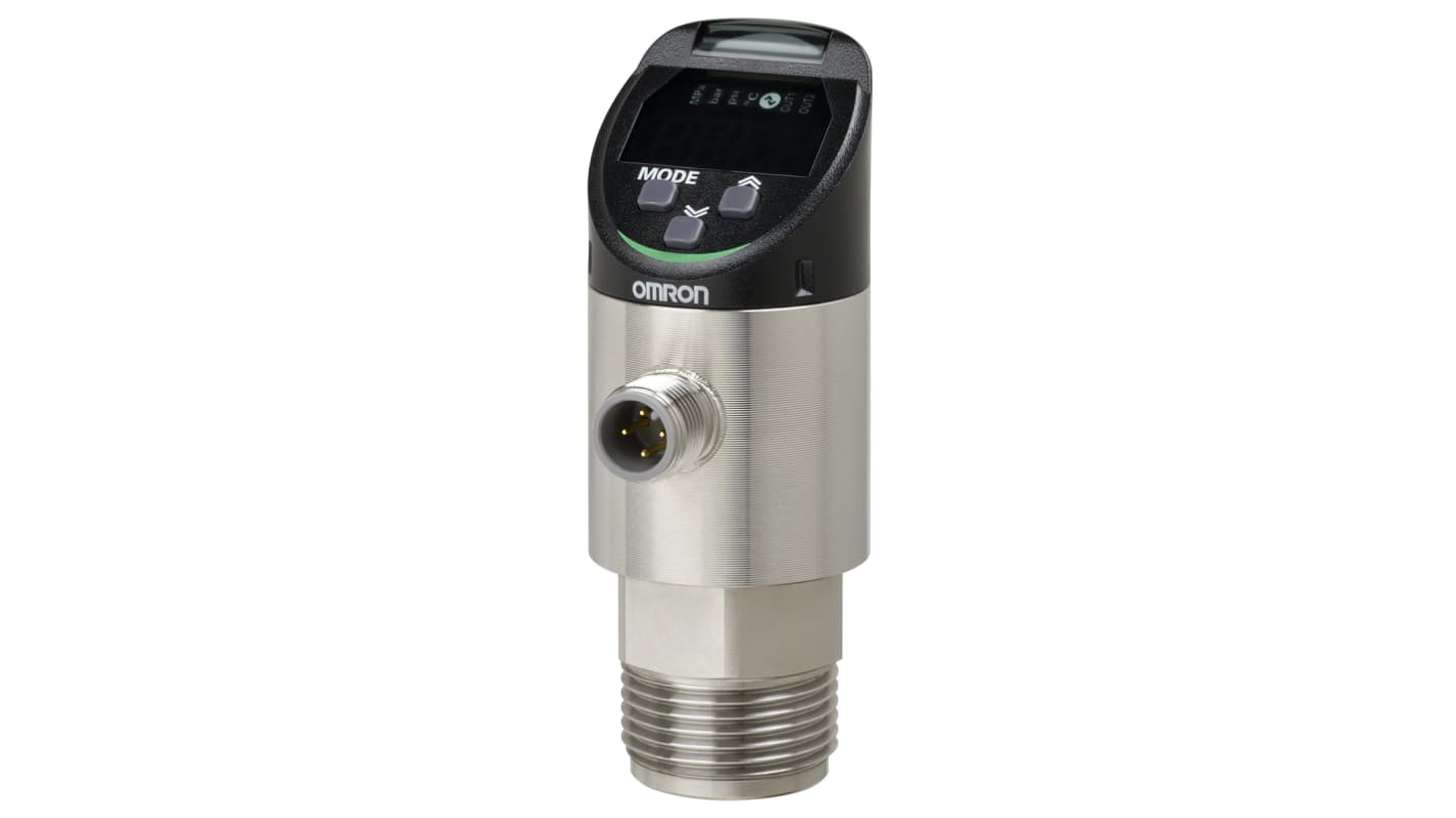 Sensor de presión manométrica Omron, 0bar → 40MPa, G3/4, 10 → 30 V dc, salida NPN, para Líquido