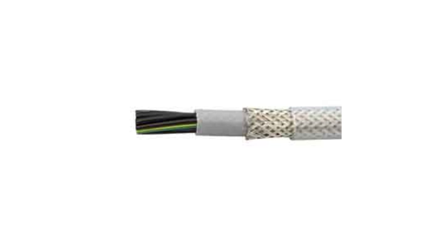 Alpha Wire Control Cable, 2 Cores, 1 mm², CY, Screened, 100m, Transparent PVC Sheath