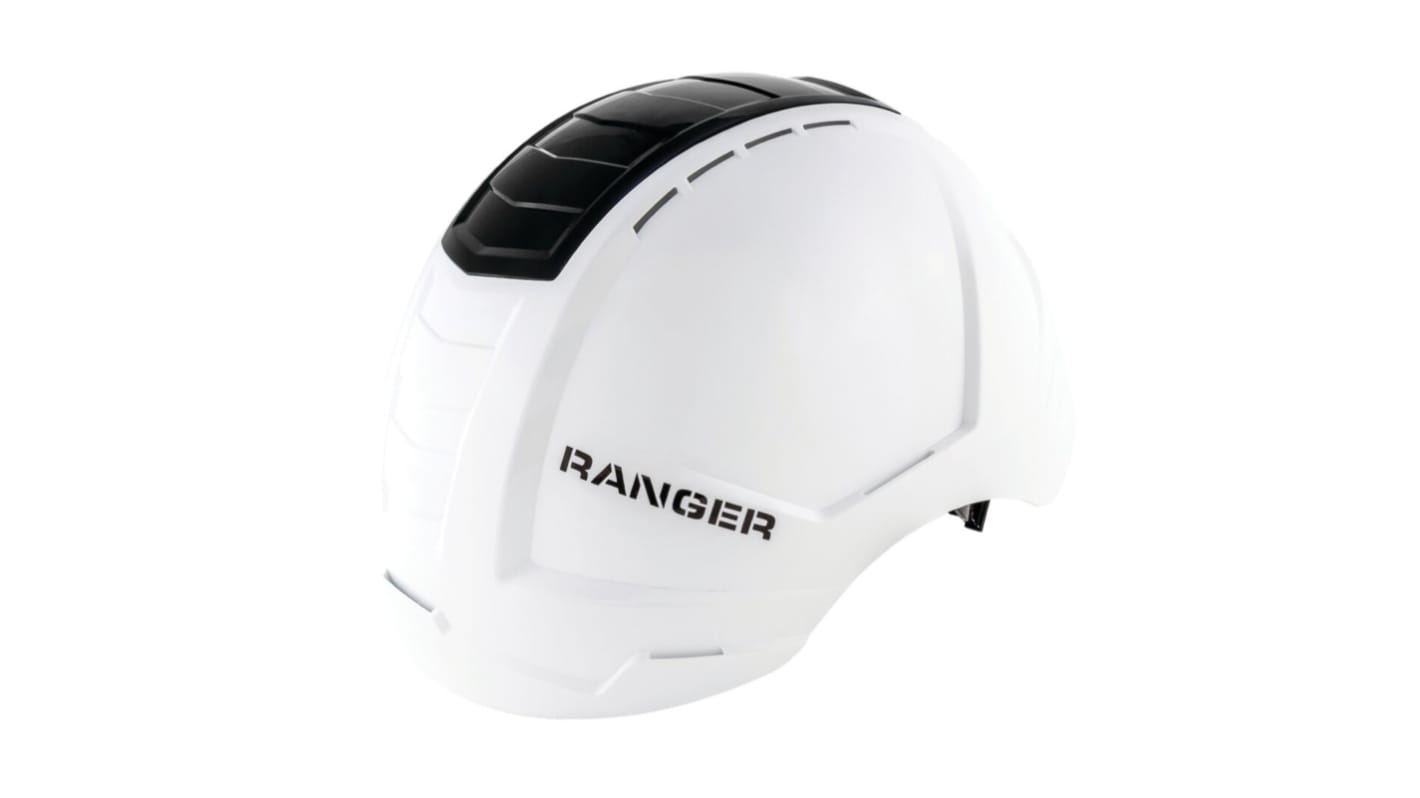 Kask ochronny, Biały, ABS, PC, Krótki, E-Ranger