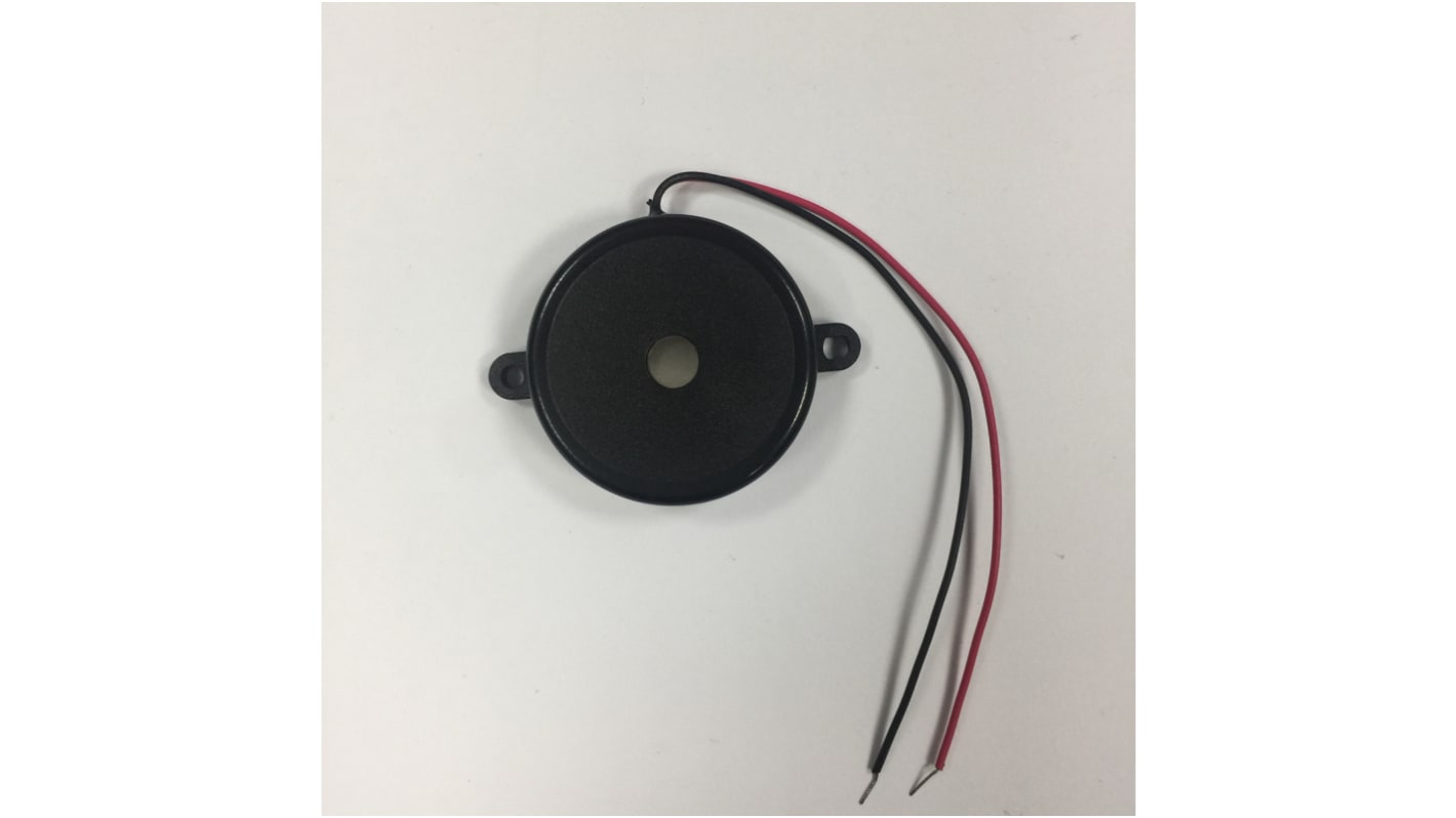 RS PRO Piezo Buzzer Rechtecksignal, 81dB, Frontplattenmontage→30V, ø 34.5mm, 34.5 (Dia.) x 9.2mm