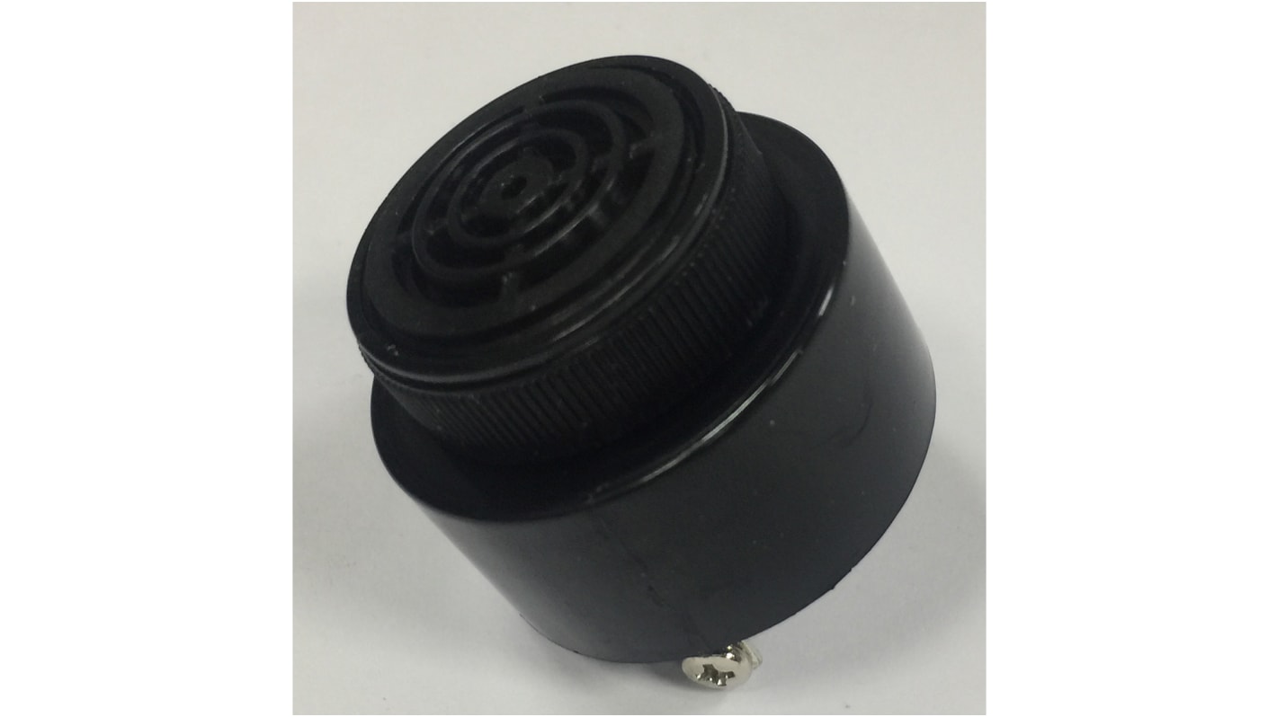 RS PRO Piezo Buzzer Dauerton, 80dB, 30V ac/dc→120V ac/dc, ø 42.5mm, 42.5 (Dia.) x 32.5mm