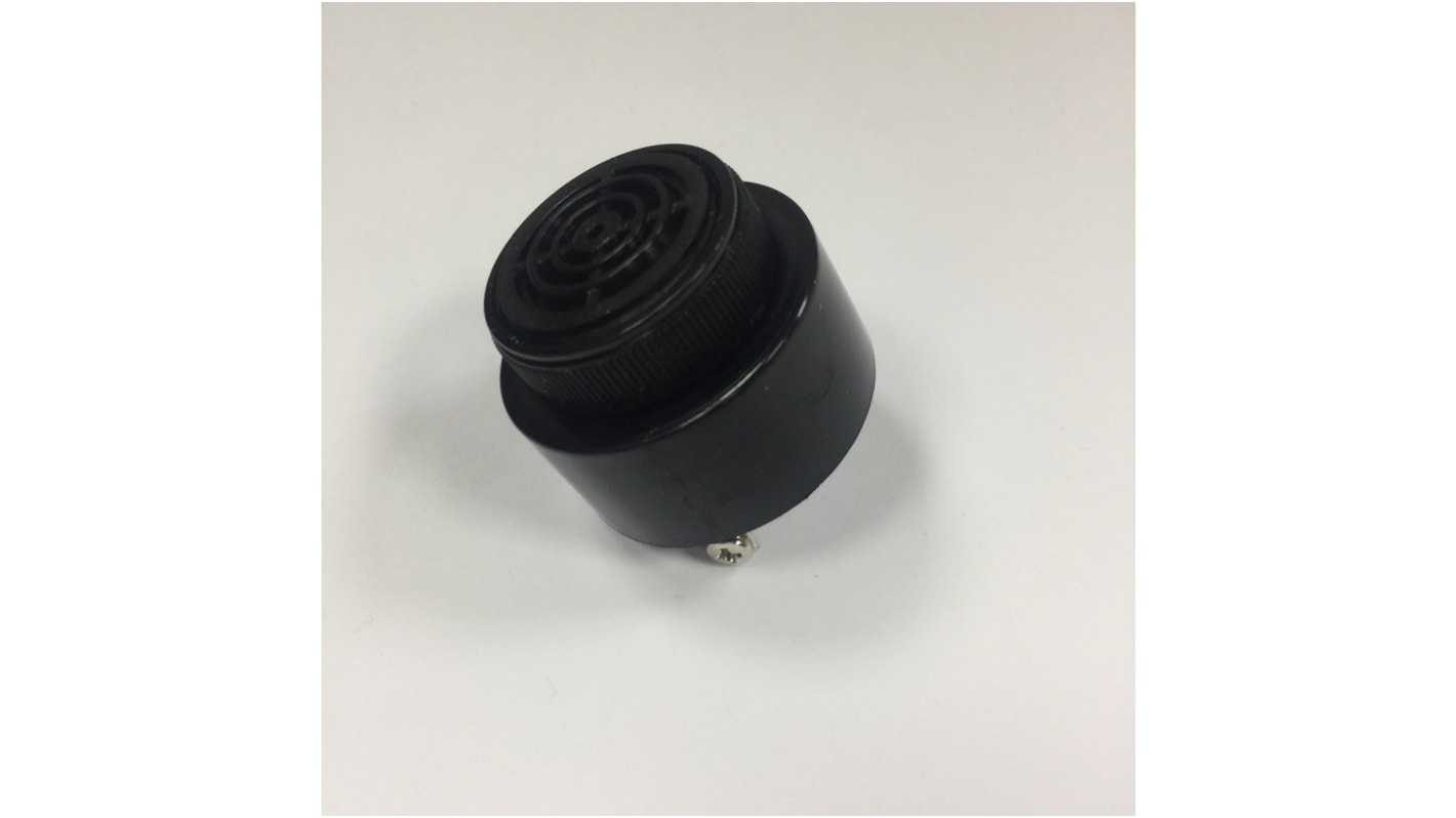 RS PRO 74dB Screw Mount Continuous Piezo Buzzer, 42.5 (Dia.) x H32.5mm, 6V ac/dc Min, 28V ac/dc Max