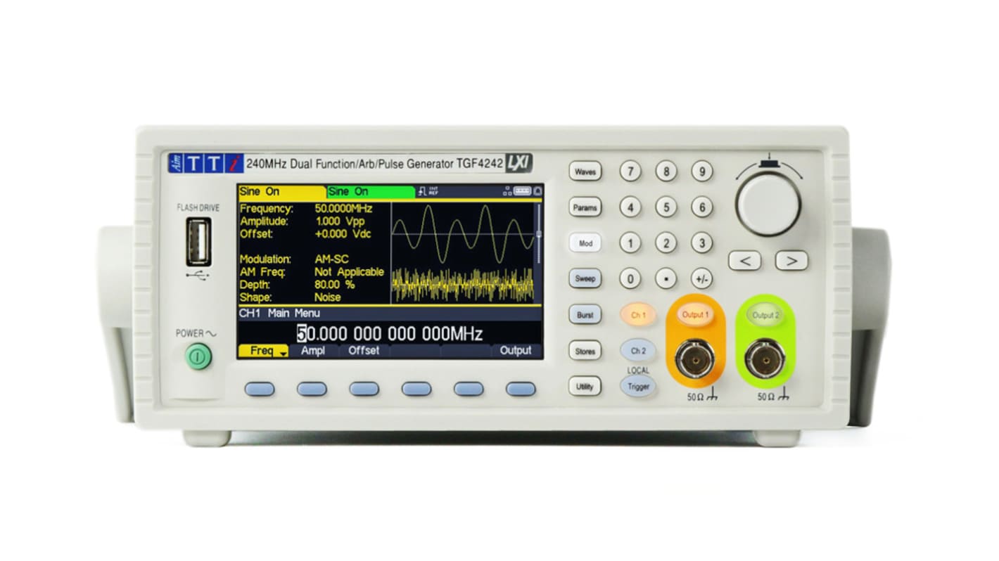 Aim-TTi TGF4000 Funktionsgenerator, Wobbler 1μHz → 40MHz 2-Kanal Digitalfrequenz, FM-moduliert