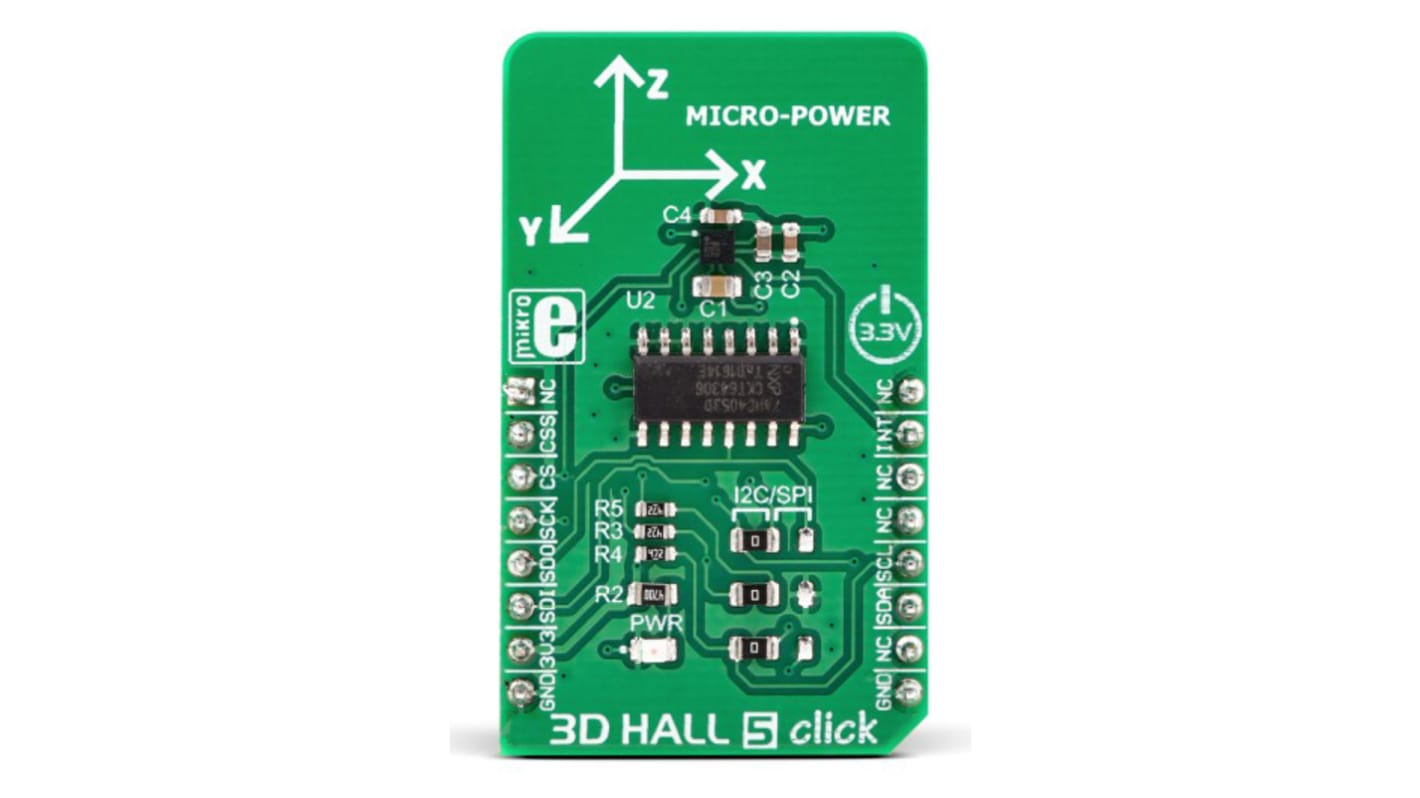 MikroElektronika 3D HALL 5 CLICK評価ボード MIKROE-3197