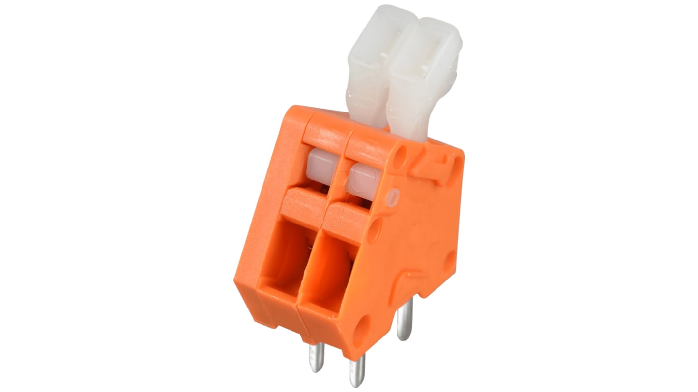 Wago PCB Terminal Block, 2.54mm Pitch, Through Hole Mount, Solder Termination