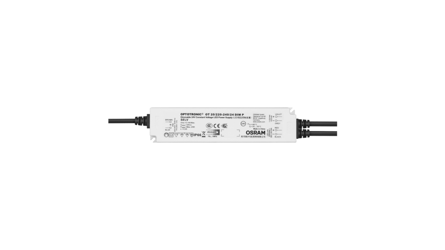 Osram LED Driver, 42V Output, 29.4W Output, 500mA Output Dimmable