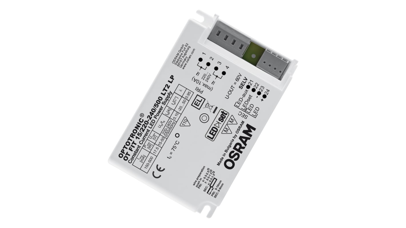 Osram LED Driver, 42V Output, 29.4W Output, 500mA Output