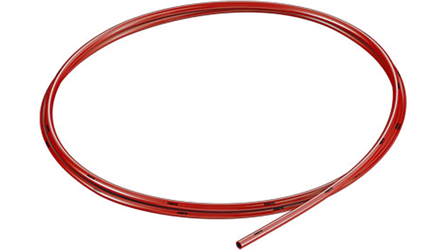 Tuyau à air comprimé Festo, 2mm x 1.2mm x 50m Rouge en Polyuréthane