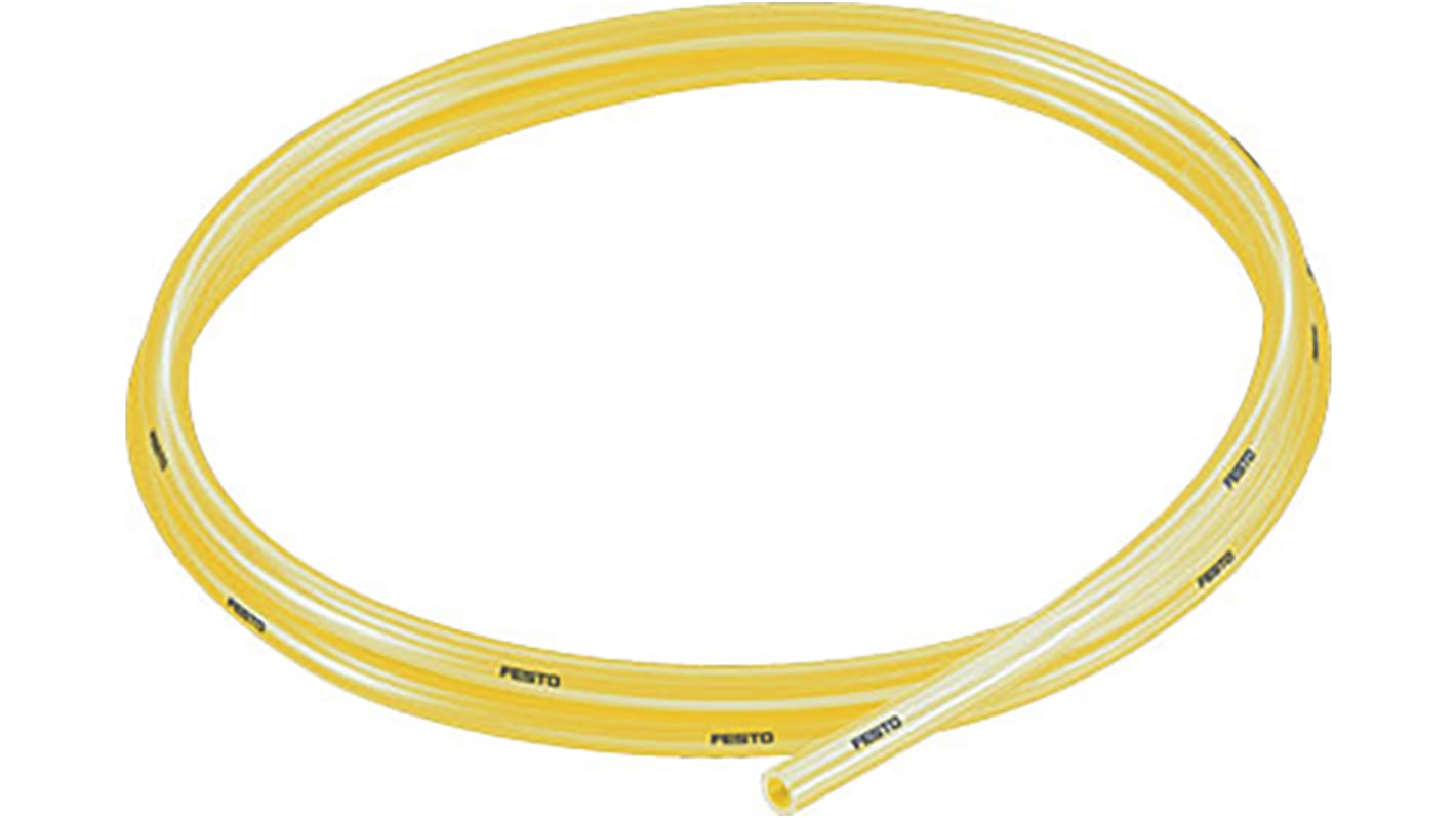 Tuyau à air comprimé Festo, 6mm x 4mm x 50m Jaune en Polyuréthane