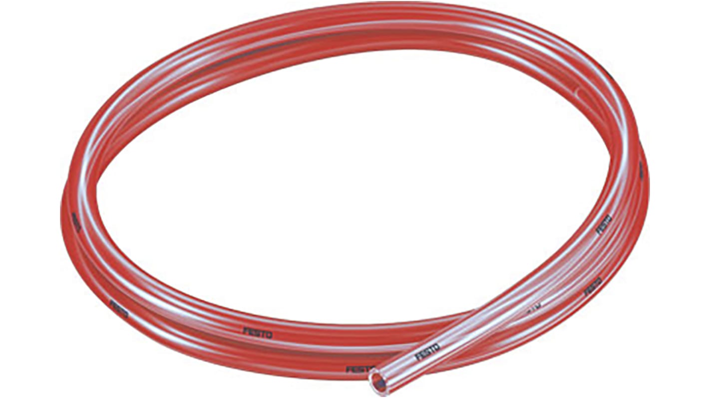 Tuyau à air comprimé Festo, 8mm x 5.7mm x 50m Rouge en Polyuréthane