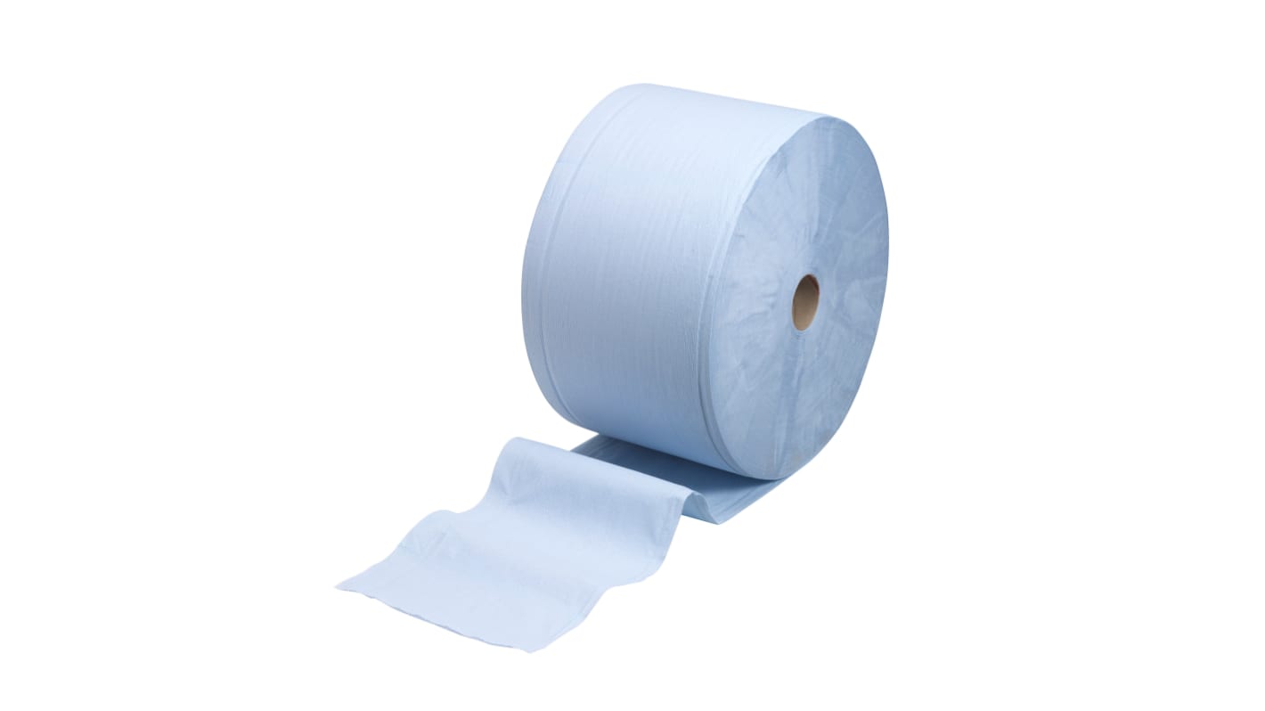 Toalla de Papel Kimberly Clark WypAll / Rollo Azul de 3 capas de 380 x 235mm