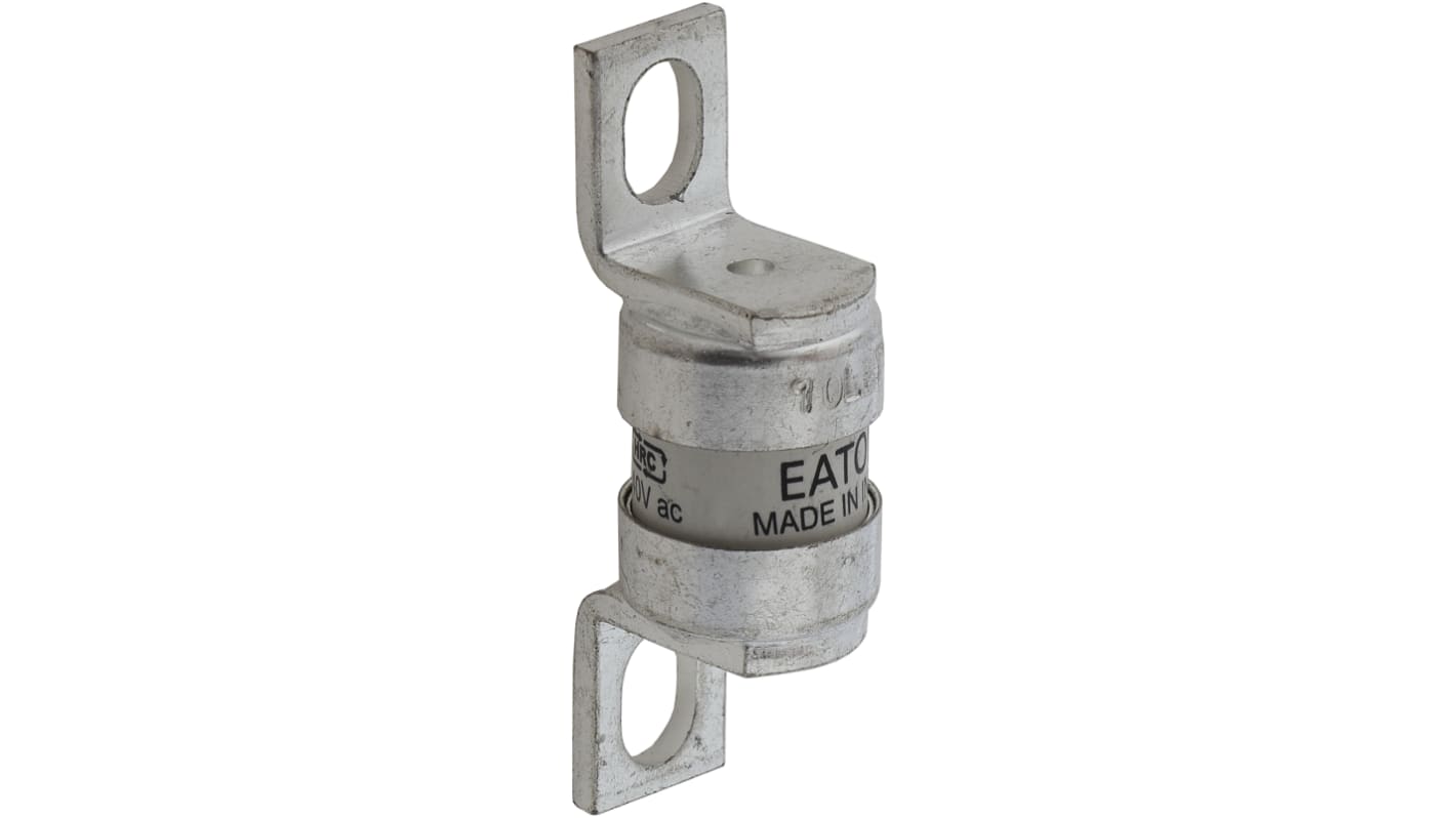 Fusibile a linguetta con fissaggio a bullone, Eaton, 10A, standard &#149; BS88, IEC 60269, fori di fissaggio da 41.8mm, cat.