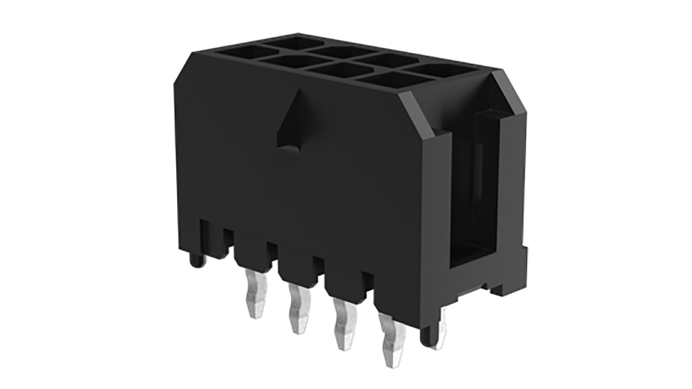 Amphenol ICC Minitek Series Straight Through Hole PCB Header, 2 Contact(s), 3.0mm Pitch, 2 Row(s), Shrouded