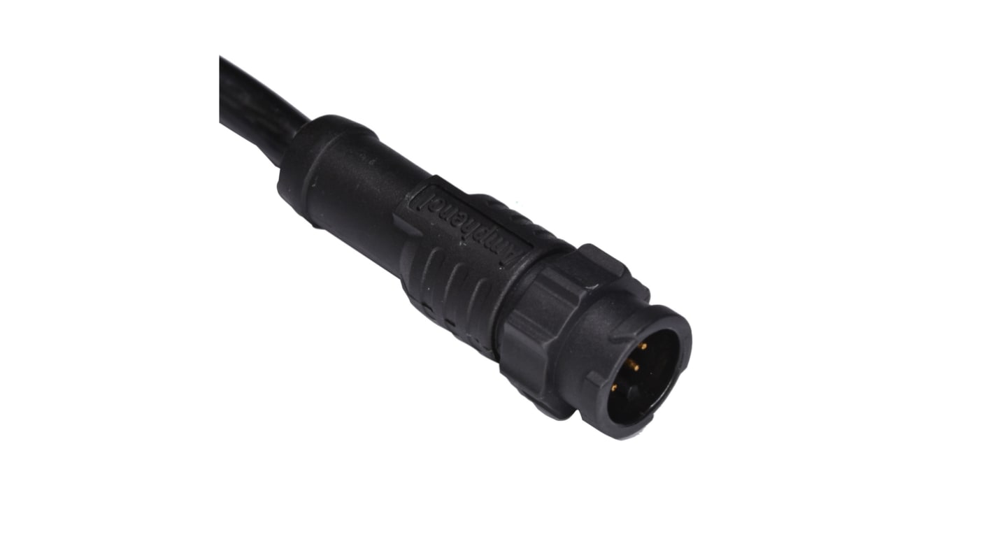 Amphenol Industrial Circular Connector, 5 Contacts, Cable Mount, Miniature Connector, Plug and Socket, Male and Female