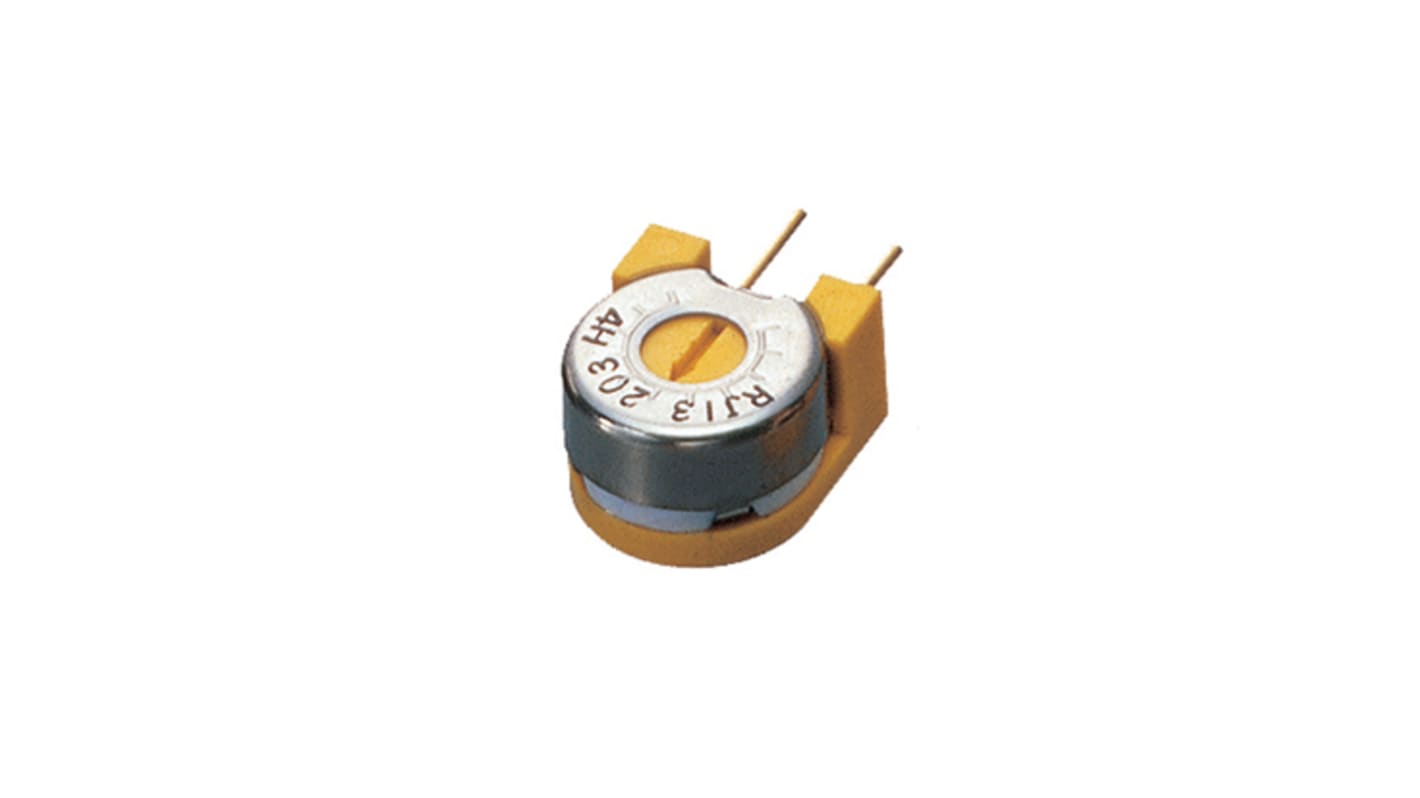 100kΩ, Through Hole Trimmer Potentiometer 0.75W Side Adjust Nidec Components, RJ-13