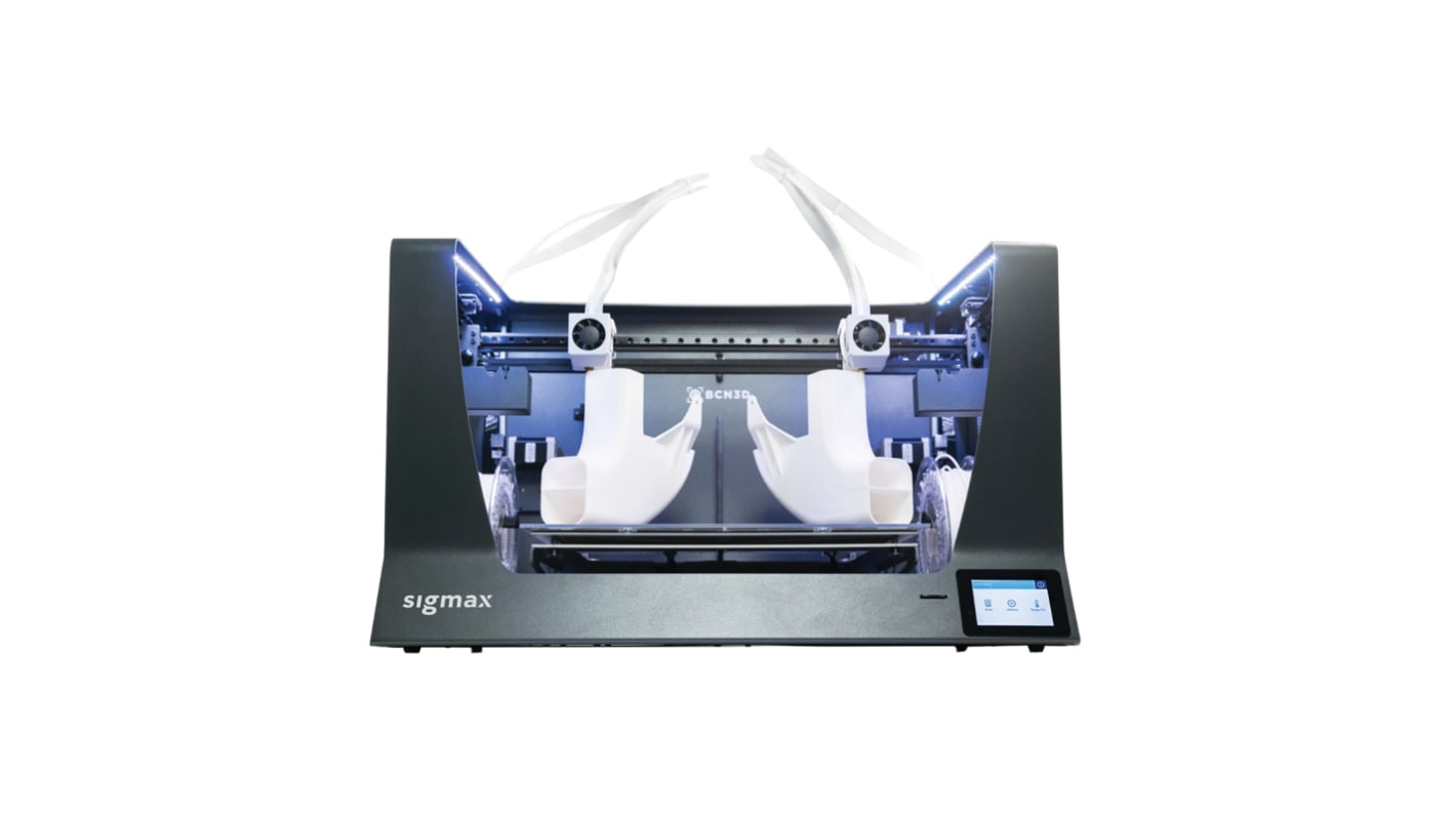 BCN3D Sigmax R19 FDM 3D-Drucker 2-Kopf Multifilament- Druck, für 2.85mm Filament, bis 420 x 297 x 210mm, SD-Karte, USB