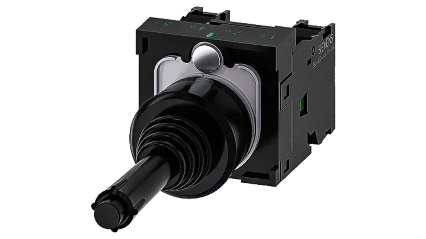 Siemens SIRIUS ACT Joystick, 1-poliger Umschalter, 5 → 500V ac/dc / 10 A, IP20, IP65, IP67 Griff Typ Rund