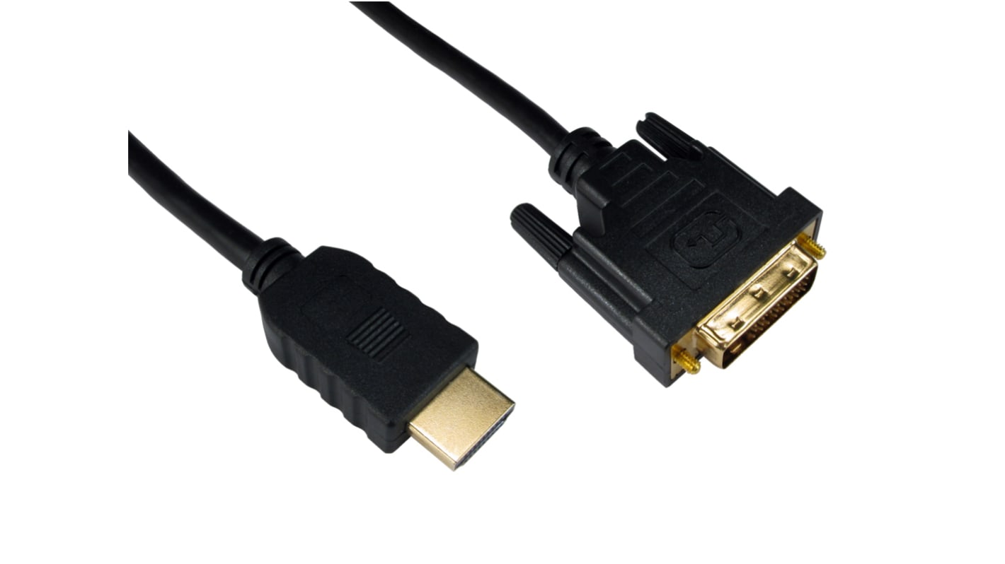 Cable HDMI RS PRO, con. A: HDMI Macho, con. B: Enlace simple DVI-D Macho, long. 15m