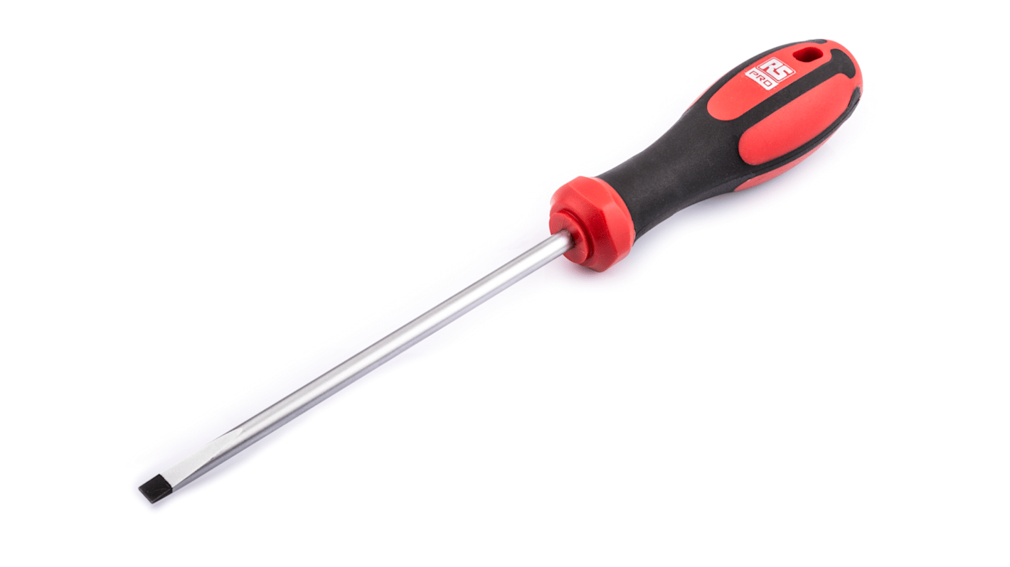 RS PRO Slotted Screwdriver, 2.5 x 0.4 mm Tip, 75 mm Blade, 165 mm Overall