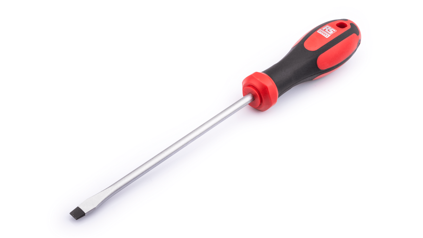 RS PRO Slotted Screwdriver, 5.5 x 1 mm Tip, 100 mm Blade, 200 mm Overall