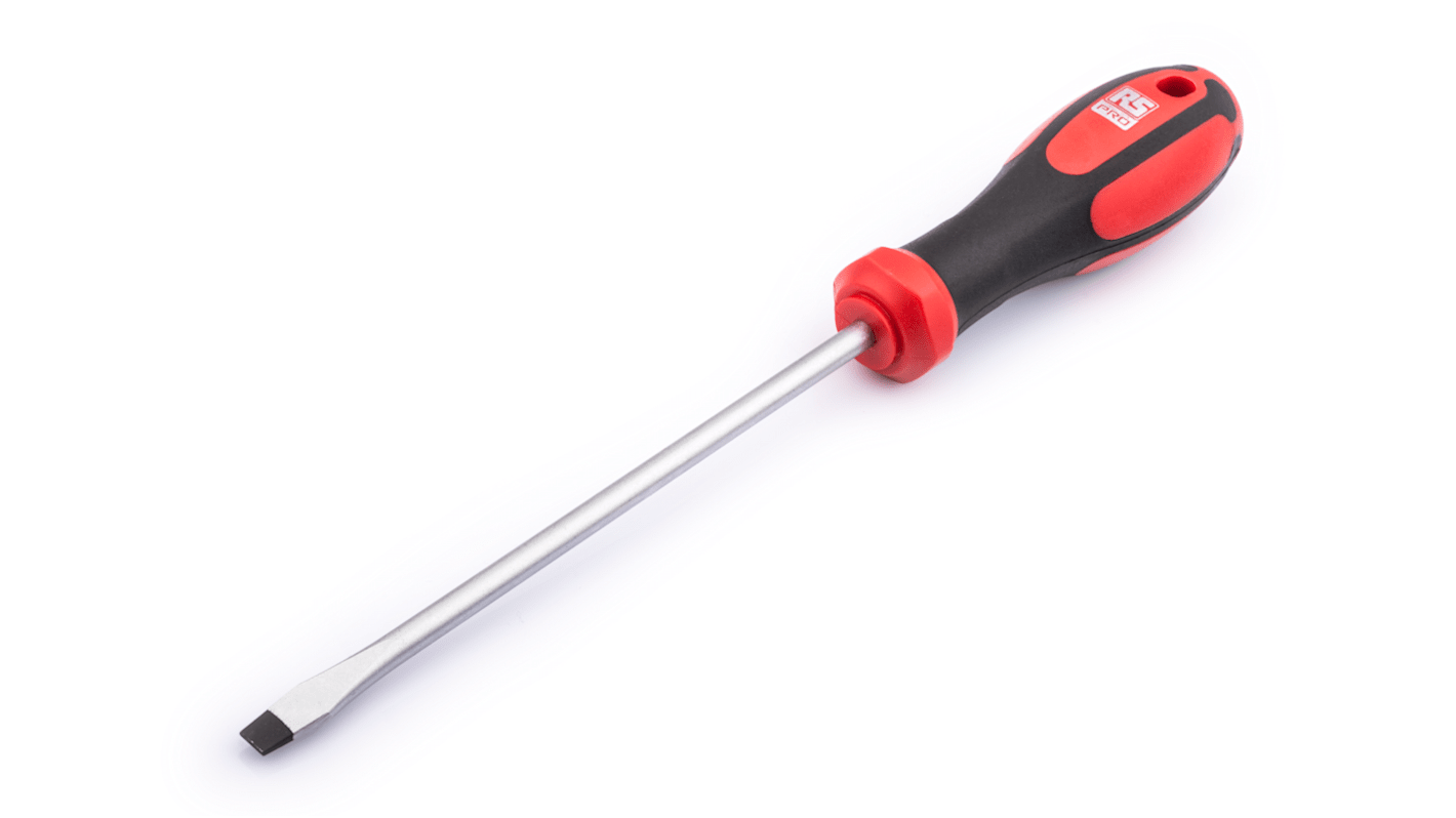RS PRO Slotted Screwdriver 8 x 1.2 mm Tip 150 mm Blade 270 mm