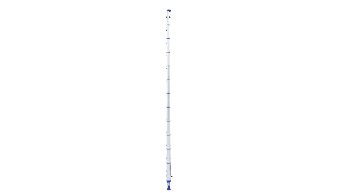 Escalera telescópica TUBESCA: 150kg carga máxima, 13 peldaños, Aluminio