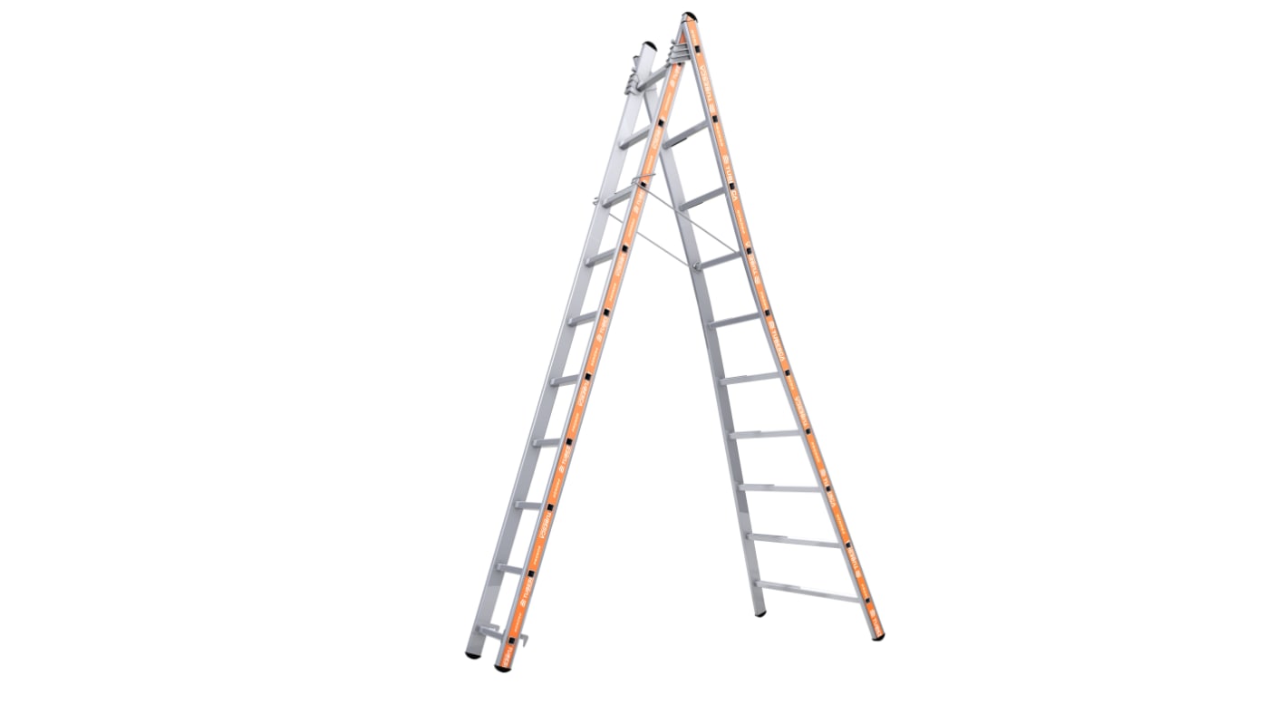 TUBESCA Aluminium Combination Ladder 10 steps 5.84m open length