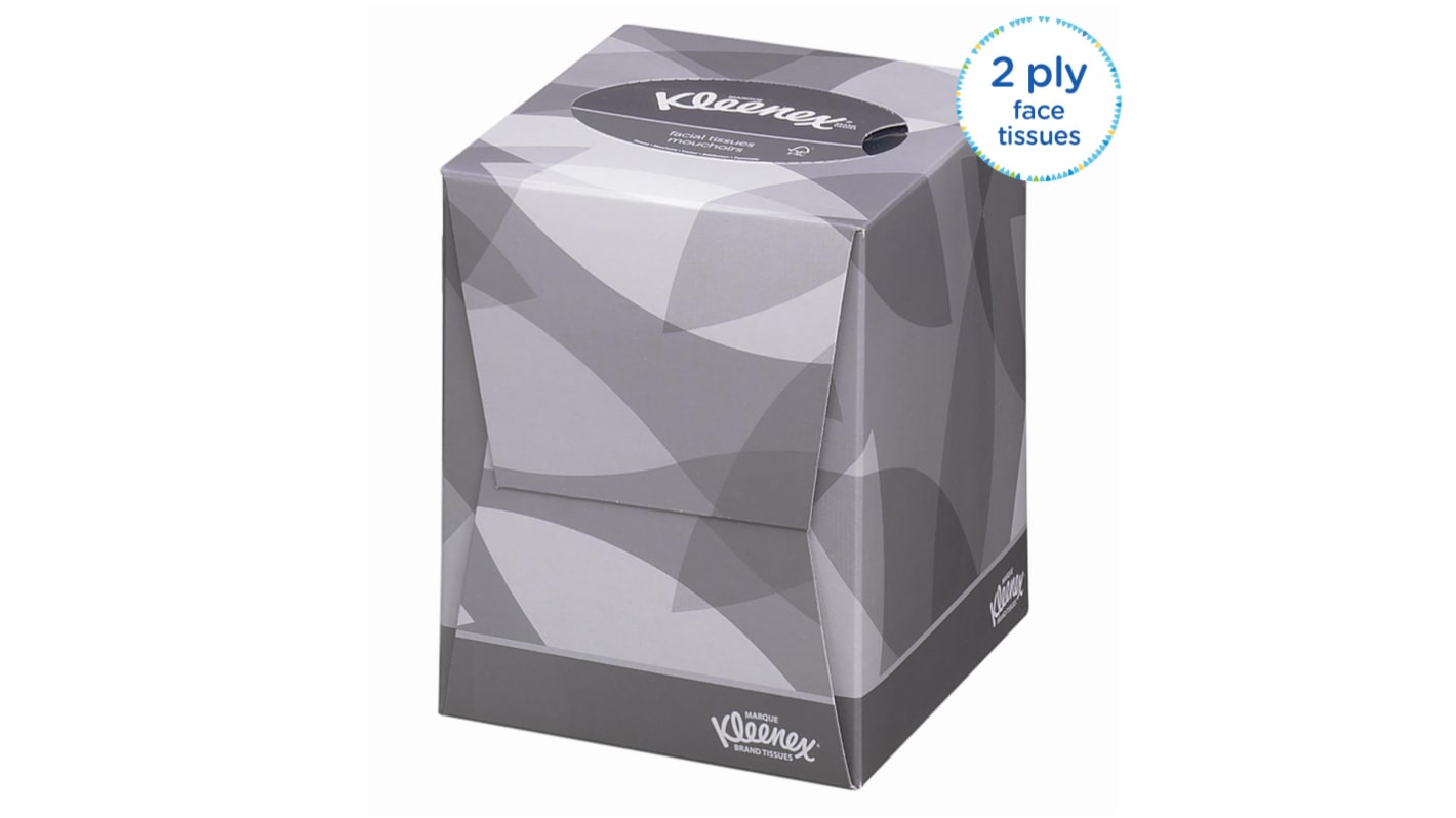 KLEENEX White Facial Tissues, Box of 88