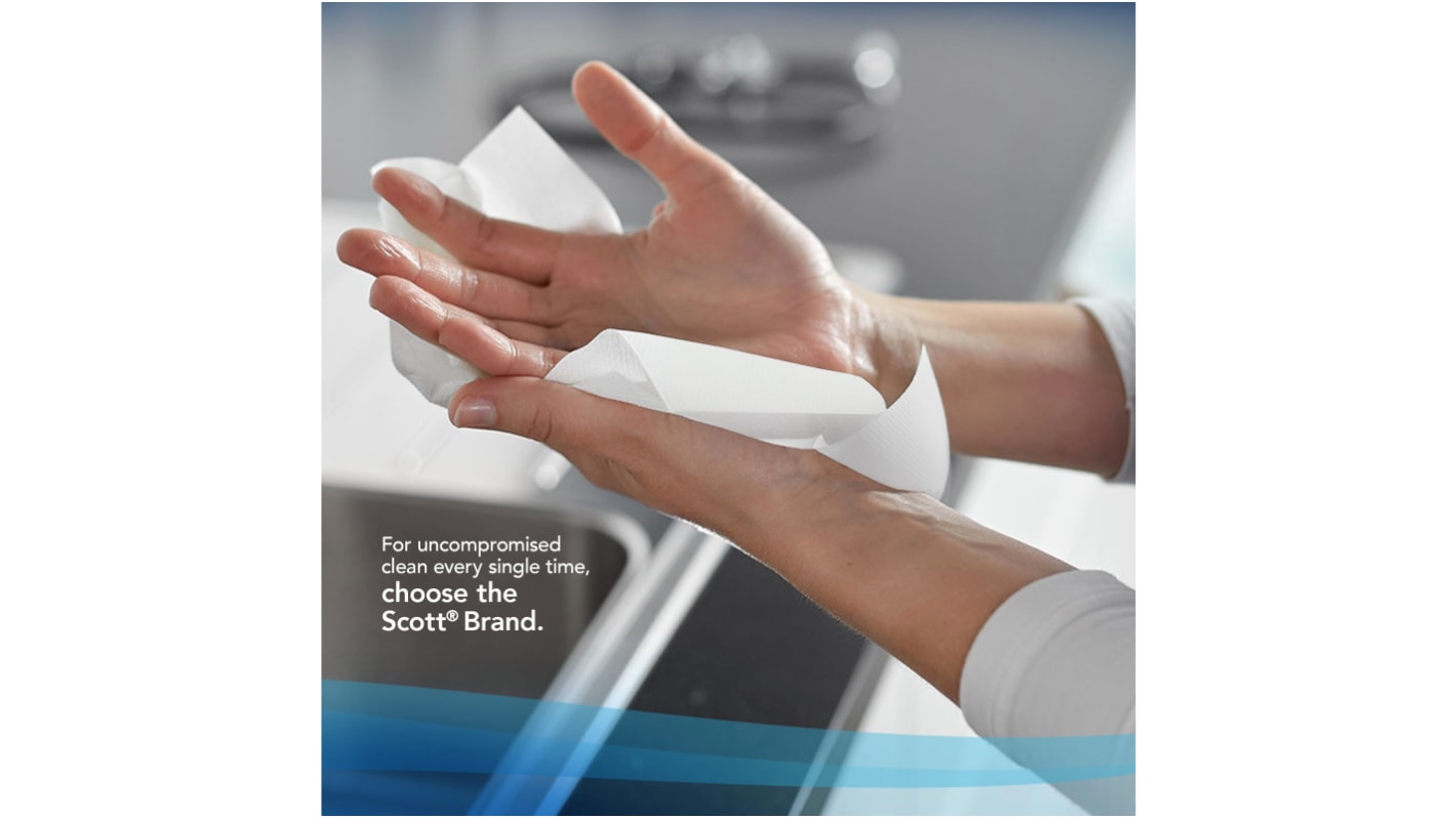 Kimberly Clark Scott Rolled White Paper Towel, 198mm