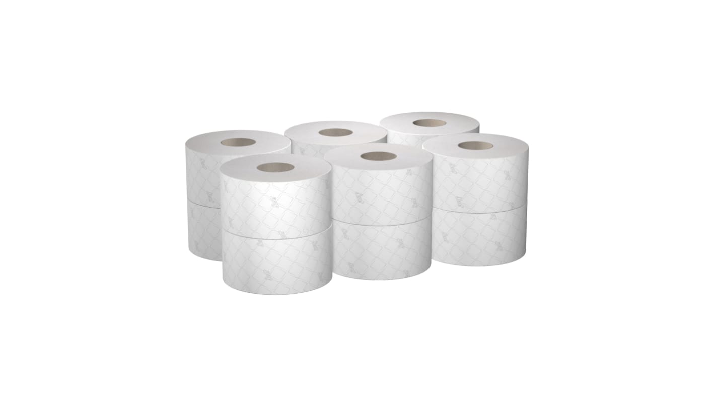 Kimberly Clark 12 rolls of 6000 Sheets Toilet Roll, 2 ply