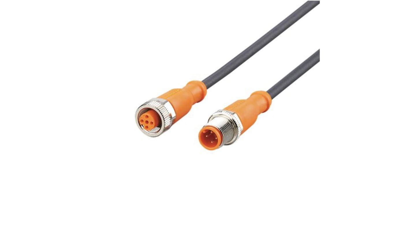 Cable de conexión ifm electronic, con. A M12 Hembra, 4 polos, con. B M12 Macho, 5 polos, long. 2m, 250, 300 V., 4 A,