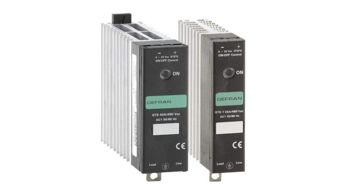 Relais statique Gefran GTS, 60 A, Rail DIN, 32 V c.c., 530 V c.a.