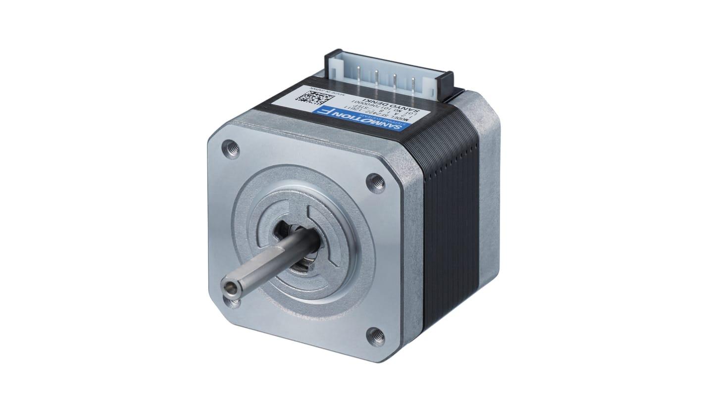 Sanyo Denki SF242 Series Hybrid, Single Shaft Stepper Motor, 0.29Nm Torque, 24 V, 1.8°, 42 x 42mm Frame, 5mm Shaft