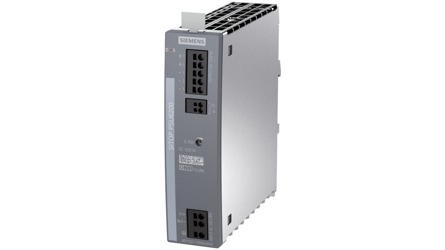 Siemens SITOP PSU6200 Switch Mode DIN Rail Power Supply, 120 → 230 V ac / 120 → 240V dc ac, dc Input, 12V