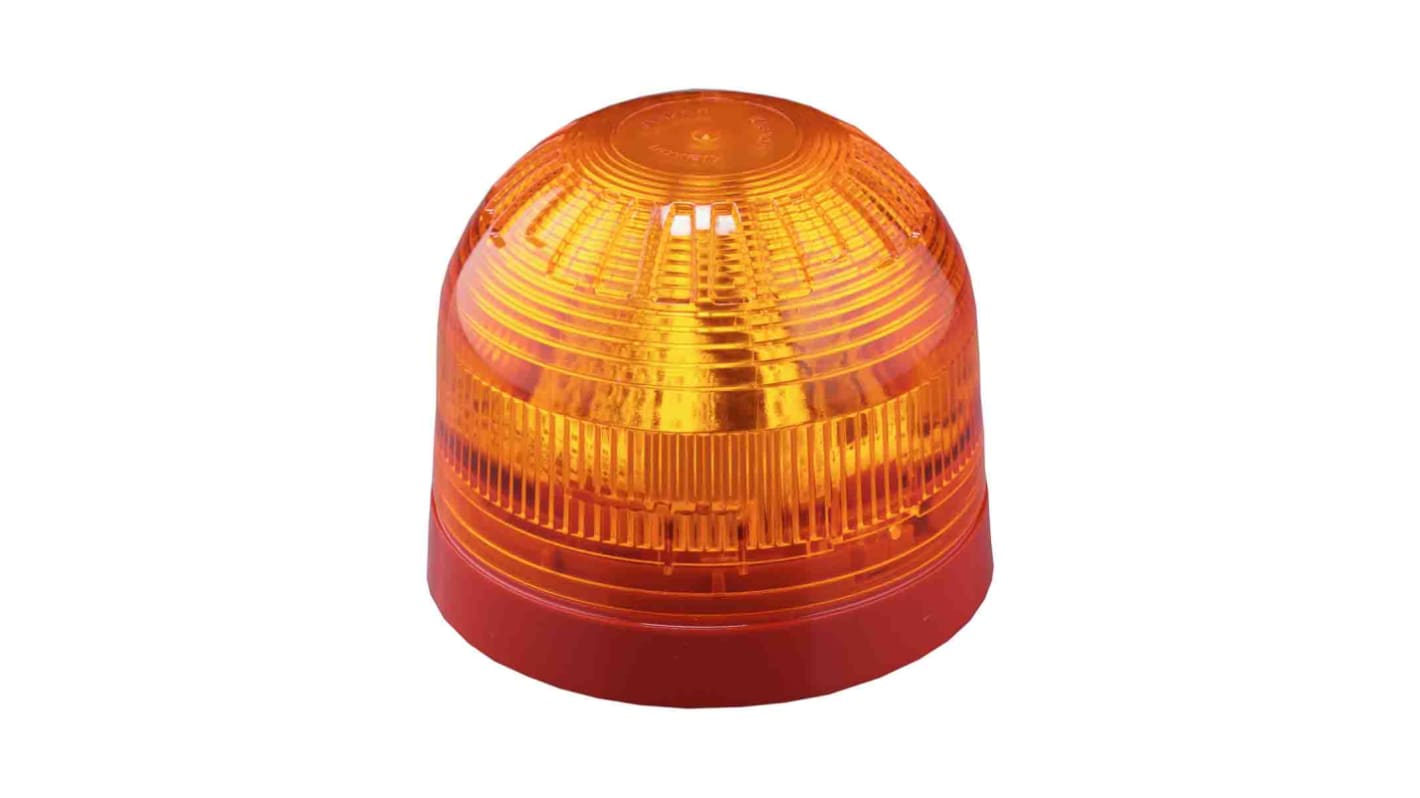 Klaxon Amber Beacon, 10 → 60 V dc, Base Mount, Xenon Bulb, IP21