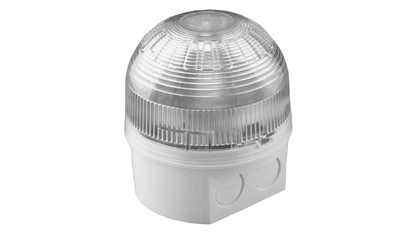 Klaxon LED Alarm-Leuchtmelder Klar / 106dB, 17 → 60 V dc