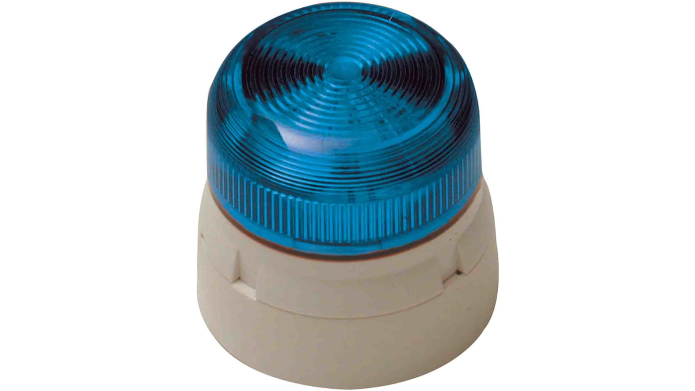 Indicador luminoso Klaxon, Xenón, Azul, alim. 12 V dc, 24 V dc