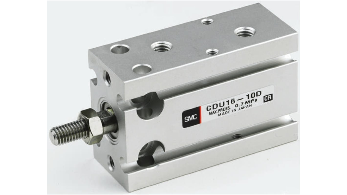 CDUK1020D SMC Pneumatic Piston Rod Cylinder 10mm Bore, 20mm Stroke