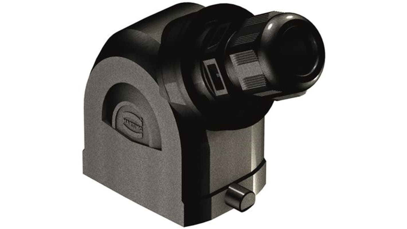 Carcasa para conector industrial con entrada lateral HARTING serie Han-Eco B tamaño 6B, con rosca M20