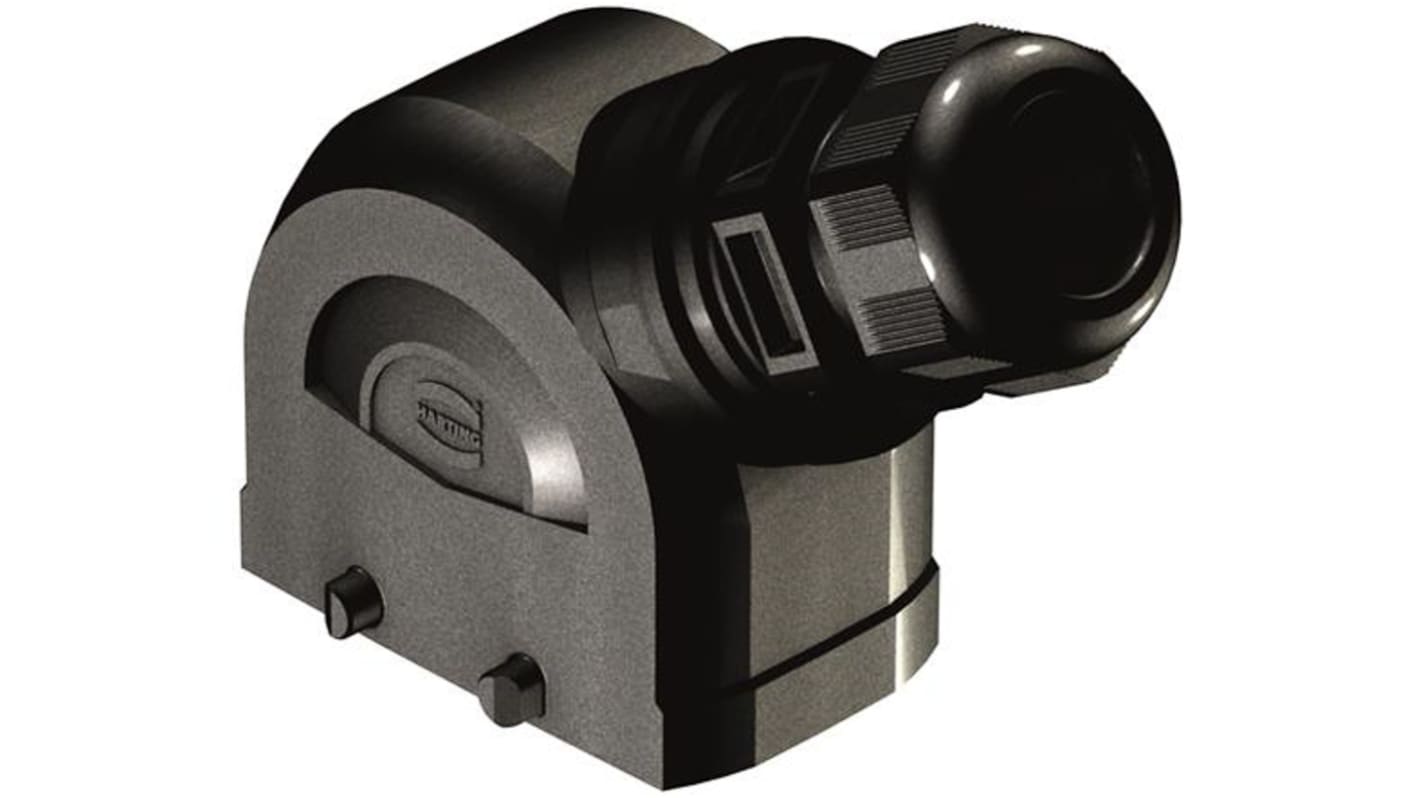 Carcasa para conector industrial con entrada lateral HARTING serie Han-Eco B tamaño 10B, con rosca M20