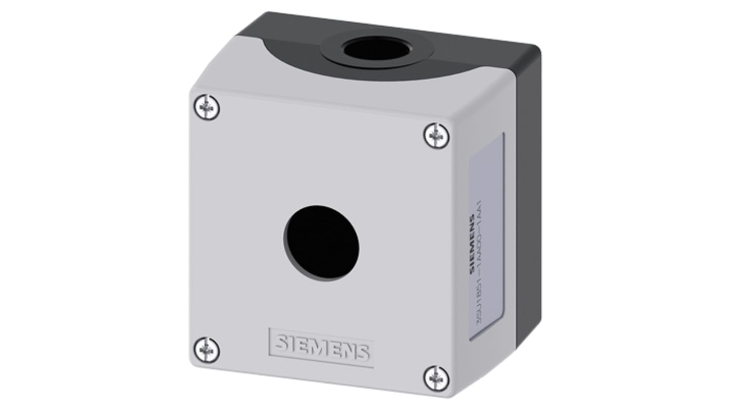 Siemens Grey Metal 3SU1851 Push Button Enclosure - 22mm Diameter