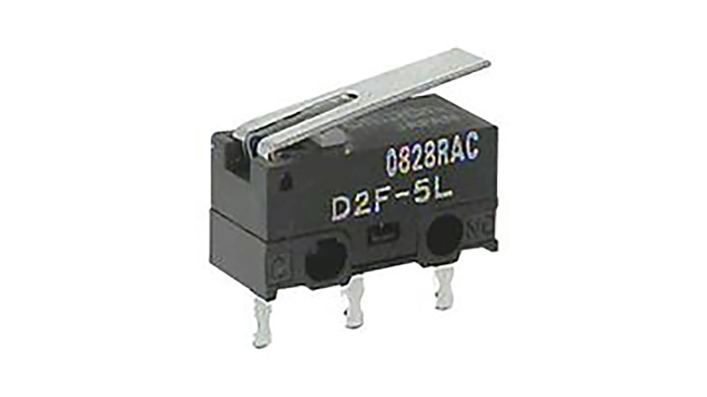Omron Microswitch, PCB Pin Terminal, 5 A, SPDT