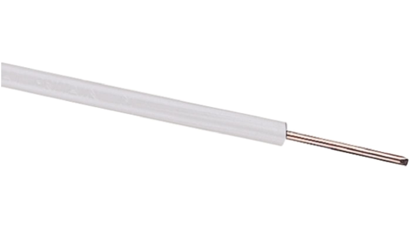 RS PRO Hvid PVC Barsk miljø ledning, ledertråde: 1/0,8 mm, 500m