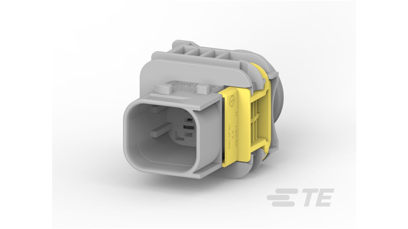 TE Connectivity HDSCS Automotive, Kfz-Steckverbinder, Laschengehäuse, Buchse, 4-polig, Grau / 2-reihig, 40A