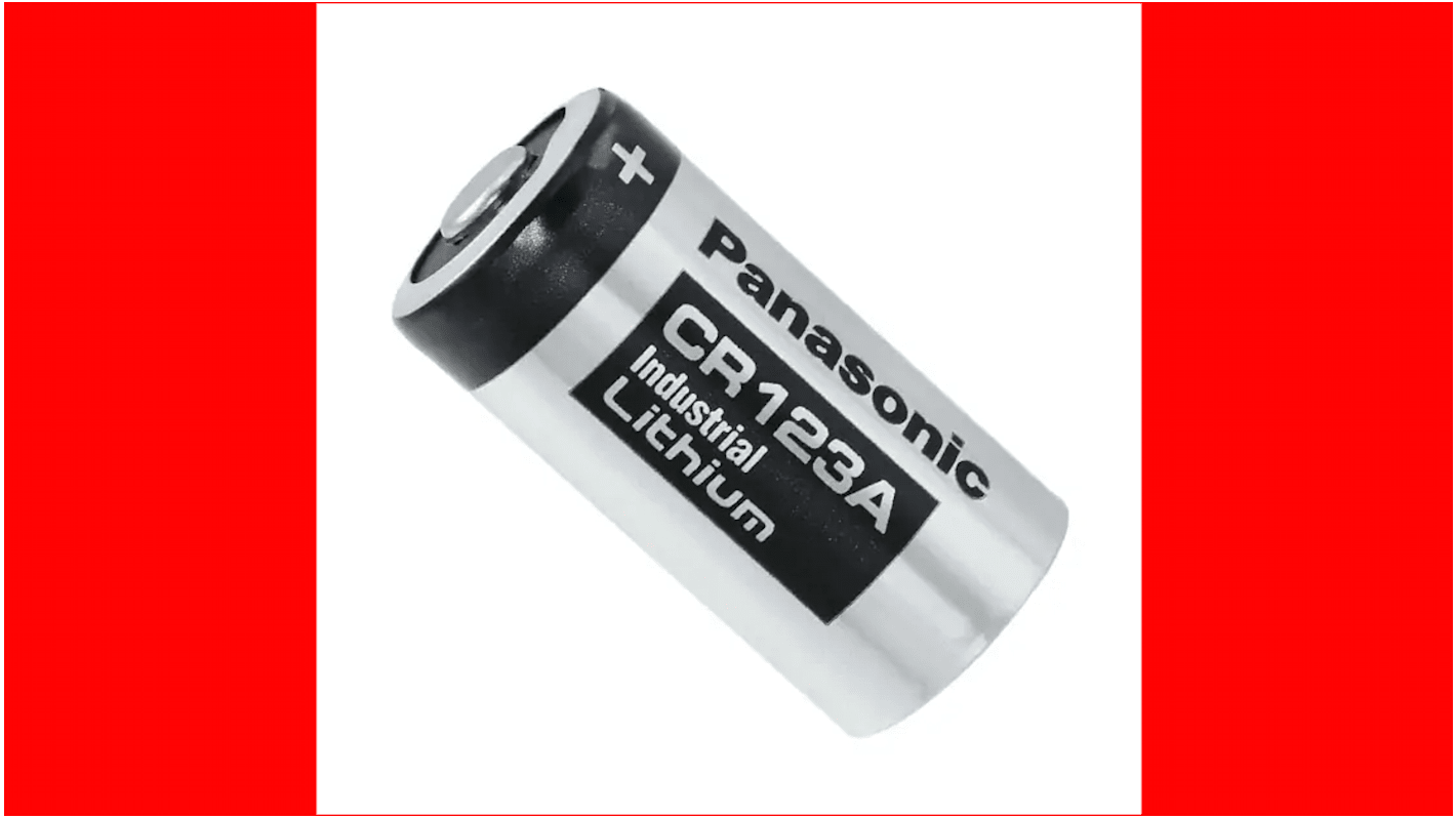 CR123PE/BN Panasonic Lithium Manganese Dioxide 3V, CR123A Battery RS