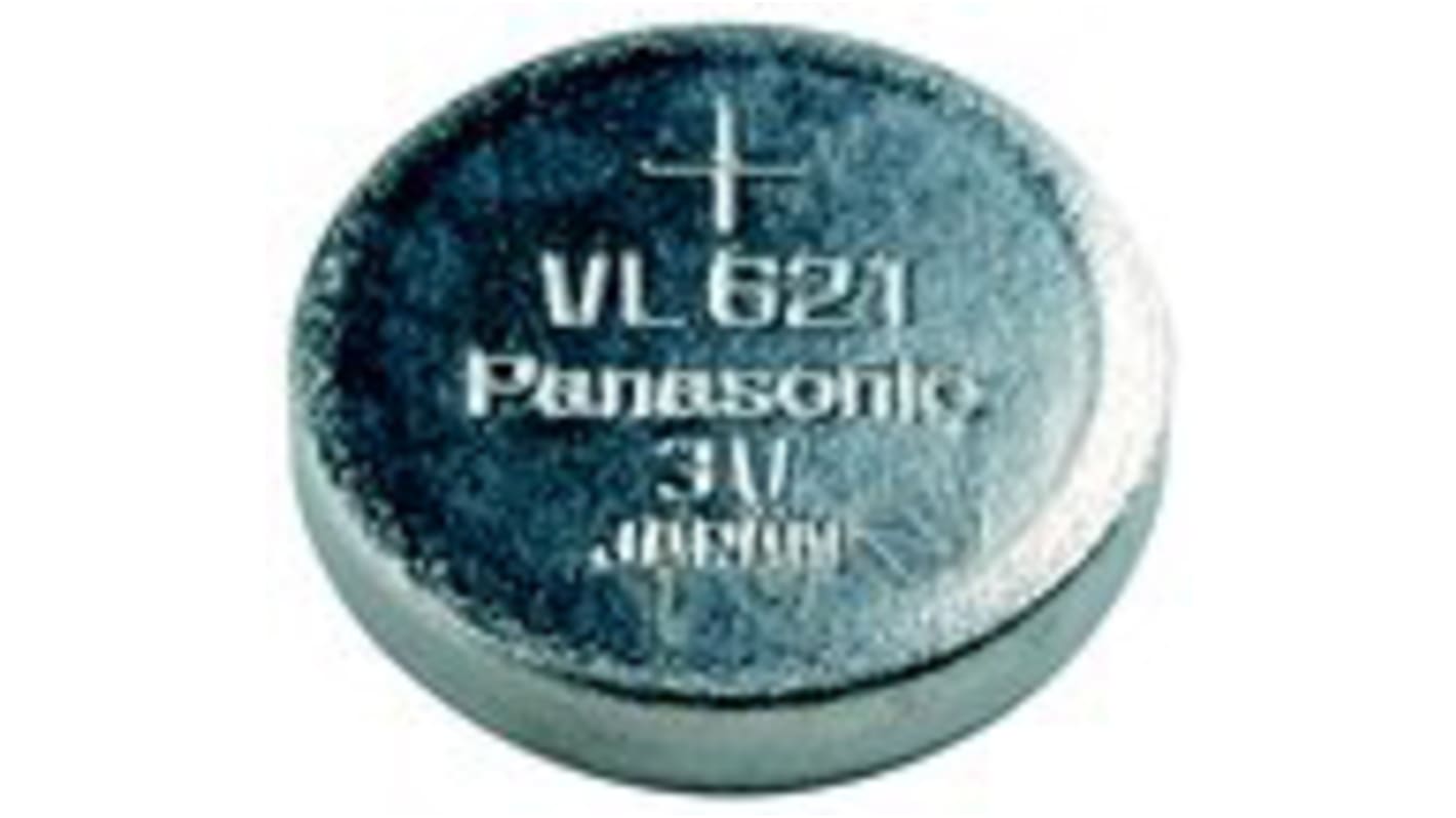 Batteria a bottone ricaricabile Panasonic, 3V, 1.5mAh, Litio Pentossido di vanadio