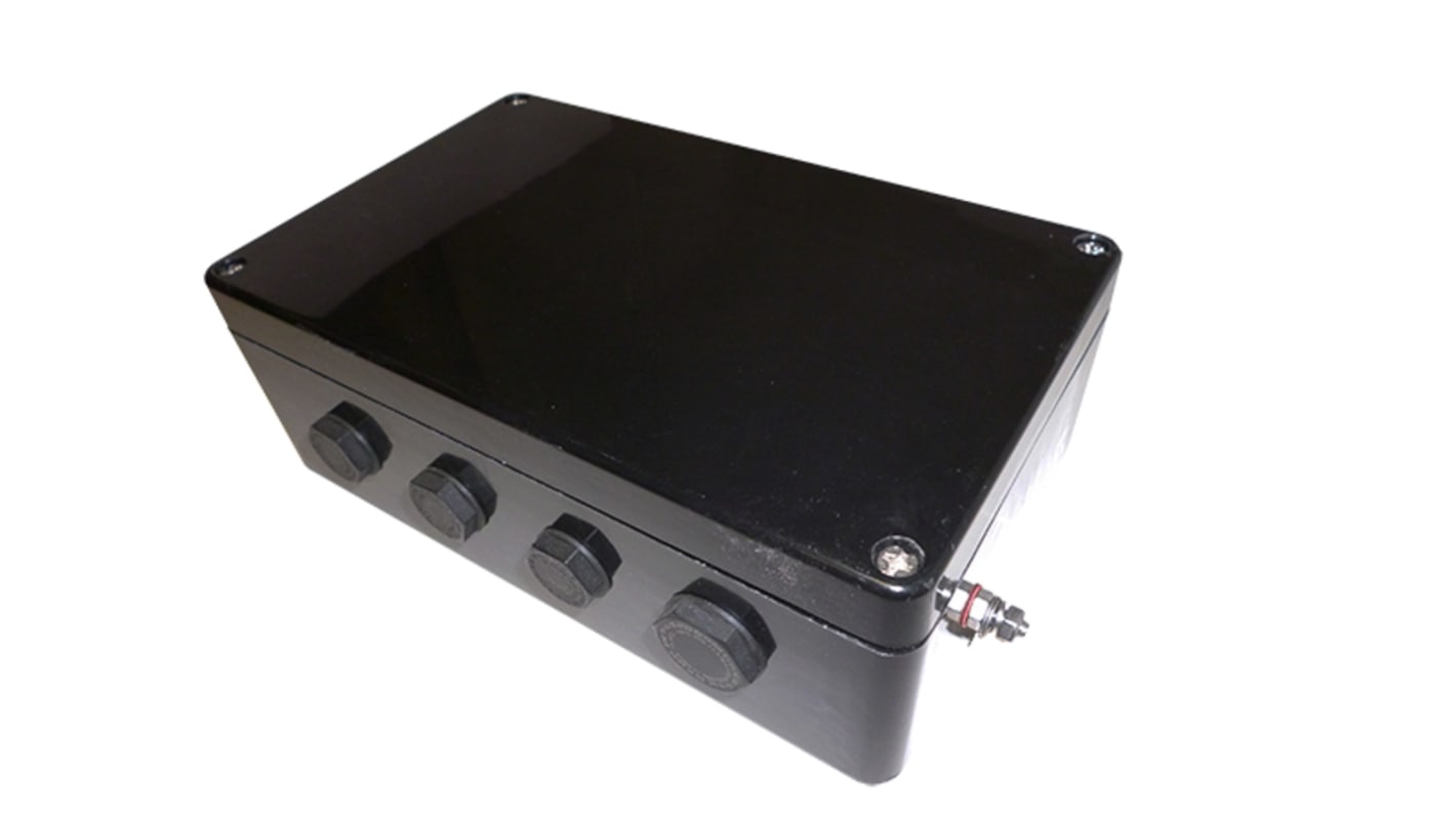 CE-TEK CEP Series Black Polyester Junction Box, IP66, ATEX, 160 x 90 x 260mm