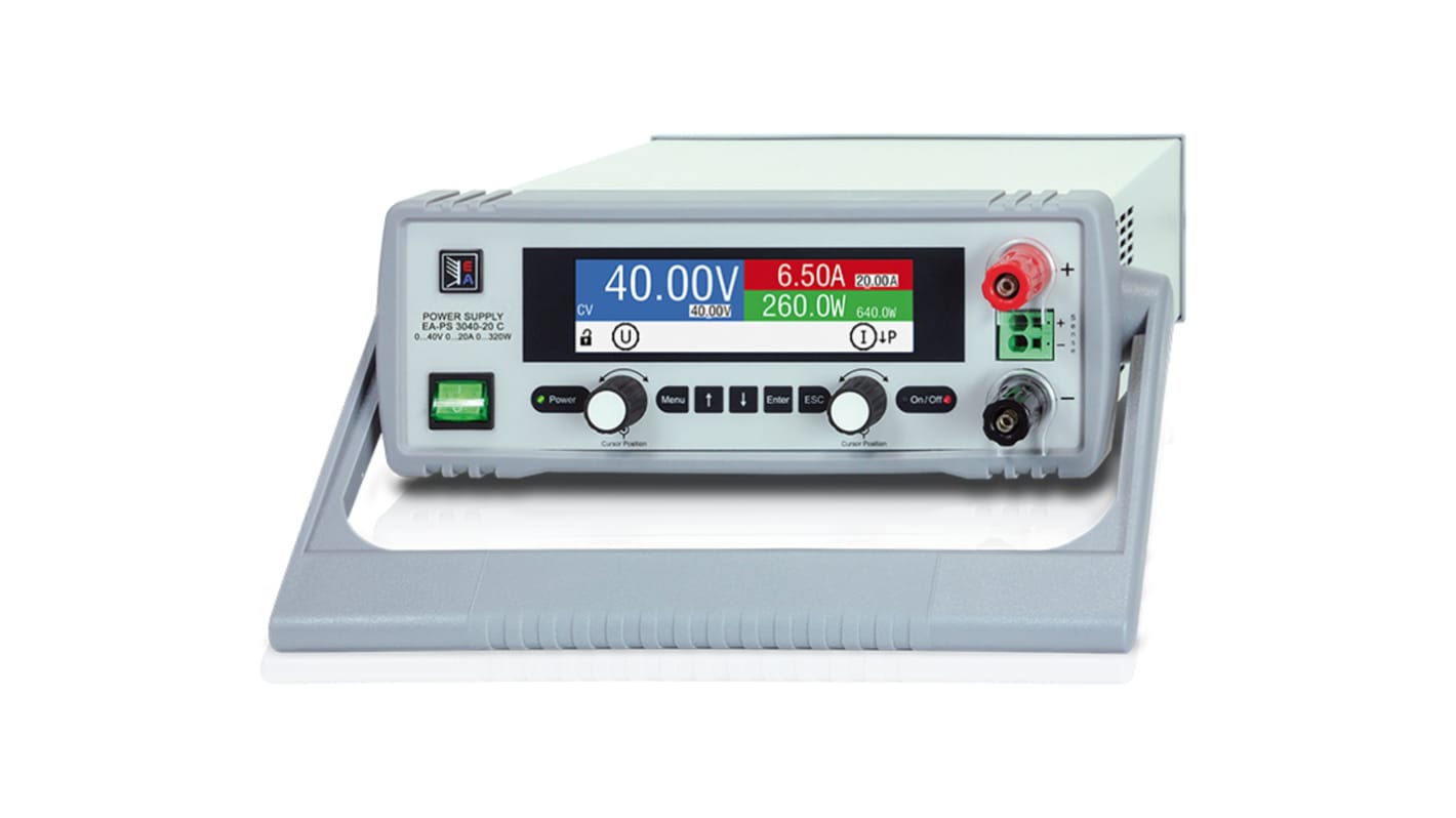 Alimentation de laboratoire, 0 → 40V c.c., 0 → 10A, 1 sortie 0 → 160W